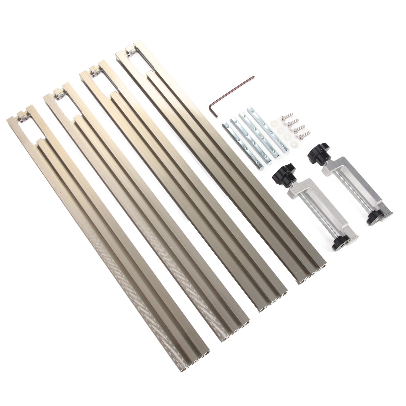 Professional Trimming Machine Guide Rail 500mm, Adjustable Auxiliary Bracket for Precision Woodworking CNC Router Table Saw Accessories