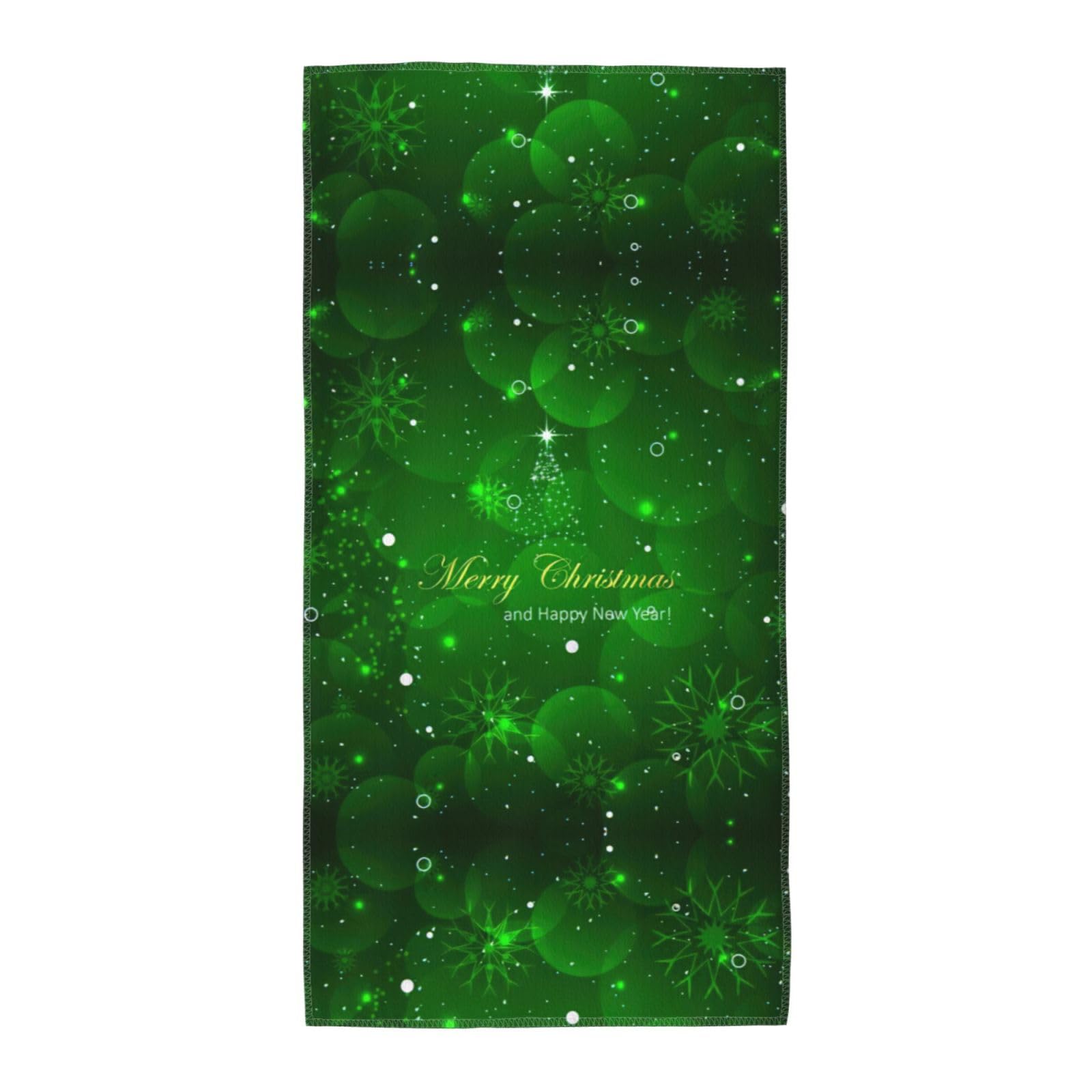SDEGTHO Merry Christmas1 Soft Absorbent Long Towel For Gym Sports Picnic Leisure Use