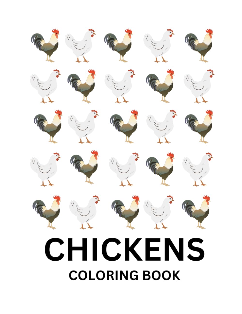 Chickens Coloring Book