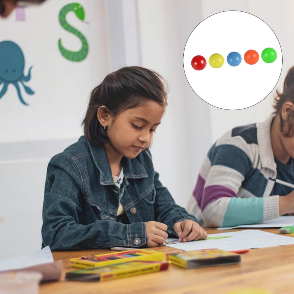 Toddmomy 100-Piece Set of Plastic Colored Marbles for Game Replacement: Suitable for Hungry Greedy Frog Game, Chinese Checkers, 15mm Diameter