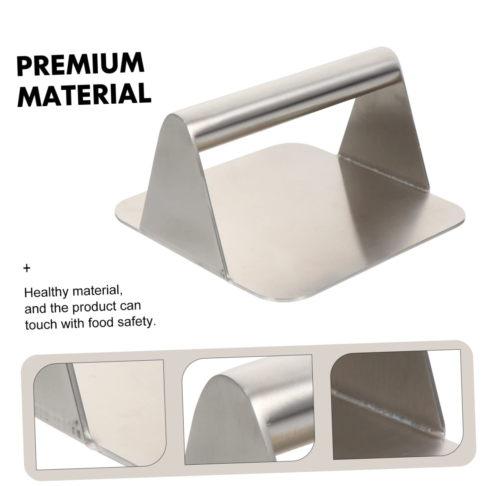 SOLUSTRE 1 PC Stainless Steel Meat Presser Cake Pressing Tool for Meat Pies and Burgers Easy to Clean Pastry Presser with Non Stick Surface Kitchen Tool