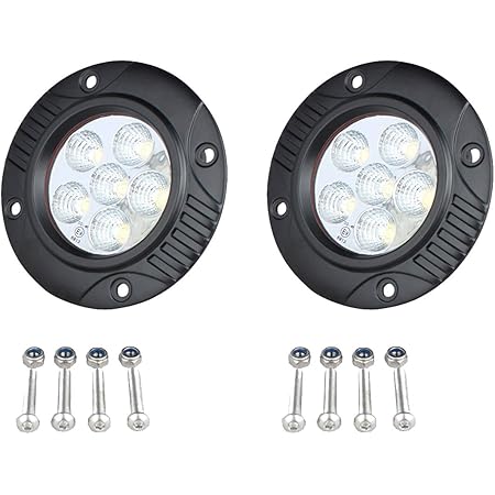 Amazon Com Lightronic 3 5 Inch Round 18w Die Cast Aluminum Housing 6000k Natural White Super Bright Flush Mount Off Road Led Fog Light Reverse Backup Light Drl Flood Beam Ip 68 Waterproof 2 Pieces Automotive