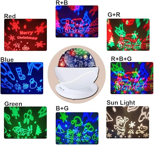 Miniatura 3 de Luces LED para dormitorio, decoración de habitación de Feliz Navidad, proyector de astronauta, proyector de estrellas y proyector de patrón de