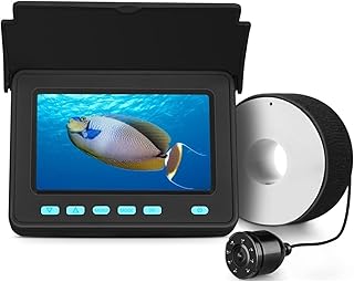 CâMera De Pesca SubaquáTica 4,3 polegadas 20M Vídeo subaquático Localizador de peixes Câmera de pesca portátil fixada na haste 1000TVL Câmera à prova d'água 10000mAh Bateria 10H Localizador De Peixes