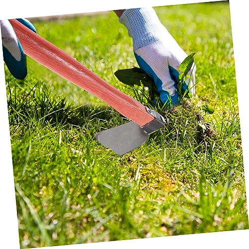 Azadón de mano con mango de madera para jardinería miniatura 5