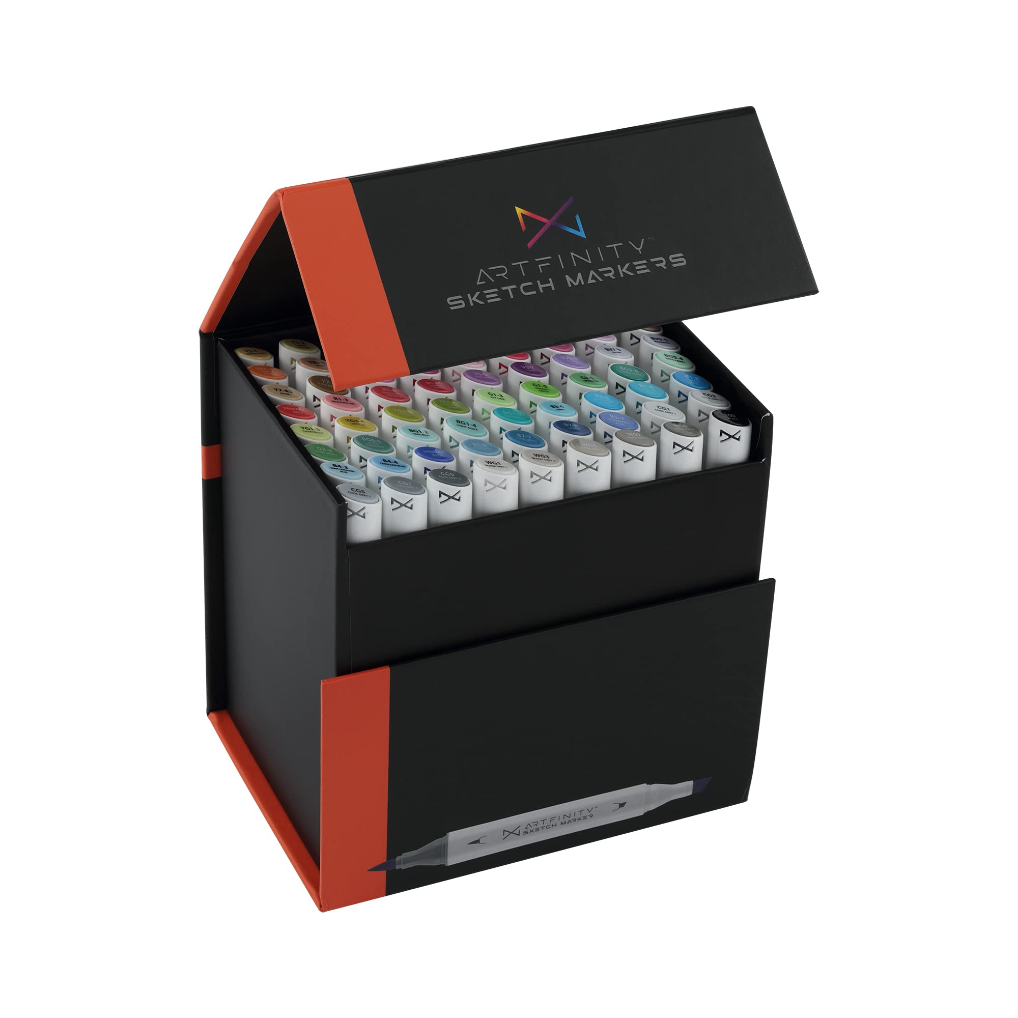 Artfinity Sketch Marker Set of 72 - Vibrant, Professional, Dye-Based Alcohol Markers