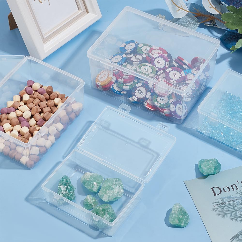 BENECREAT 4 Pack 22.5x16.5x3.3cm Boîte de Contenants de Rangement en Plastique Transparent Rectangulaire avec Couvercles Rabattables pour Saint-Valentin Cahier, Stylo, Perles et Bijoux BENECREAT 4 Pack 22.5x16.5x3.3cm Boîte de Contenants de Rangement en Plastique Transparent Rectangulaire avec Couvercles Rabattables pour Saint-Valentin Cahier, Stylo, Perles et Bijoux