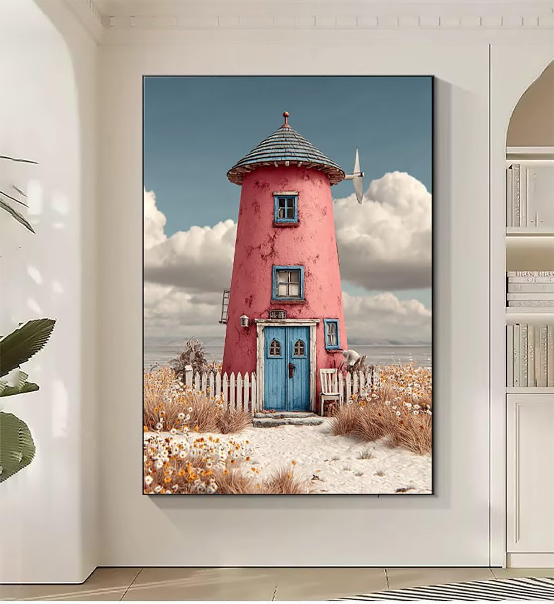 Landschaft Kabine Malen Nach Zahlen Erwachsene, Paint by Numbers Adult Anfänger Kreativ Set für, Heimwerk Malen Nach Zahlen Kinder, Pinsel und 36 Acrylfarbe Als, Deko Wohnzimmer 60 x 80 cm BJHWK119