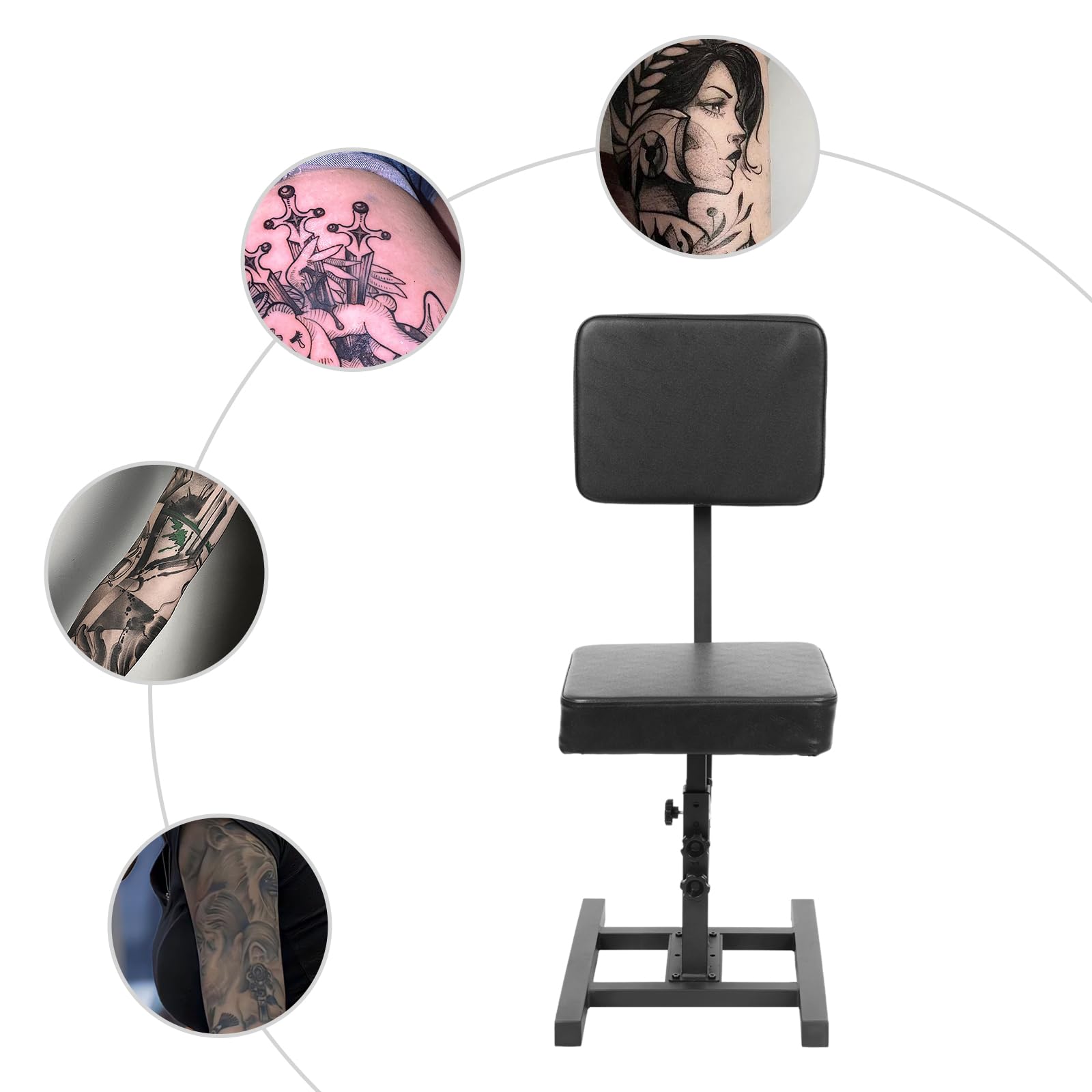 Chaise multifonctionnelle professionnelle avec accoudoirs, ergonomique, charge maximale 100 kg