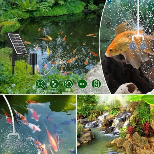 Oxigenador de cuenca solar impermeable con piedra de burbujas para un flujo continuo 5