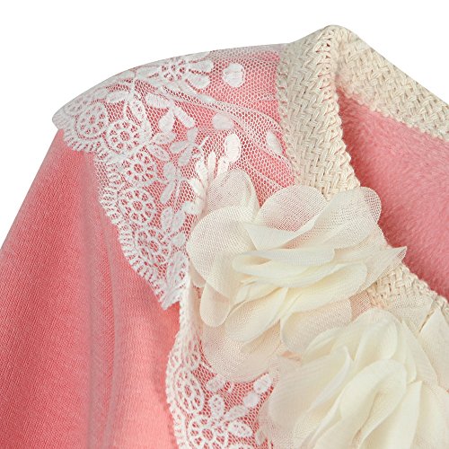 Richie House Little Girls' Sweet Cardigan with Braided Placket Size 2-8 RH14323