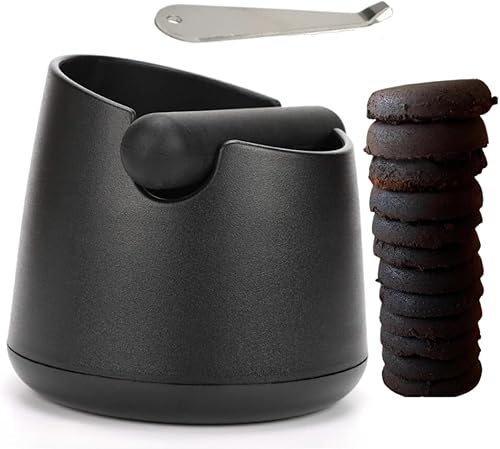 Lucid House Knock Box - Juego de herramientas de extracción de cesta de acero para café expreso y cesta de portafiltros de acero, caja de golpeo de