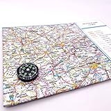 nil-alvin Backup Navi Autoatlas Deutschlandkarte mit Kompass inkl. wasserfester Schutzhülle