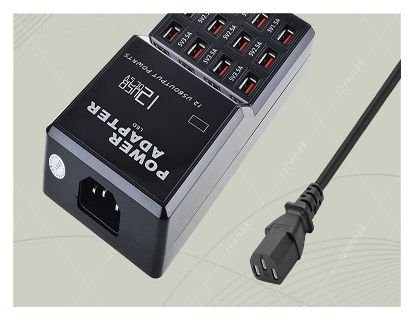Stacja ładowania, Ładowarka USB 12 24 wieloportowa stacja ładująca 100 W Stacja dokująca Uniwersalny zasilacz ścienny na biurko(24 Port USB)