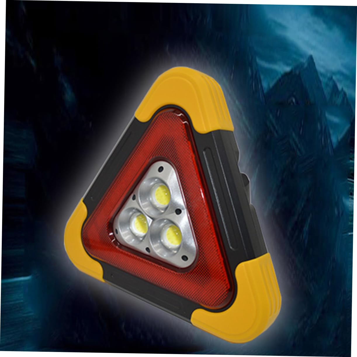 Señal de Advertencia Triangular para Automóvil Luz LED Portátil y Reflectante, Adecuado para Vehículos de Trabajo y Remolques en Asistencia en Carretera