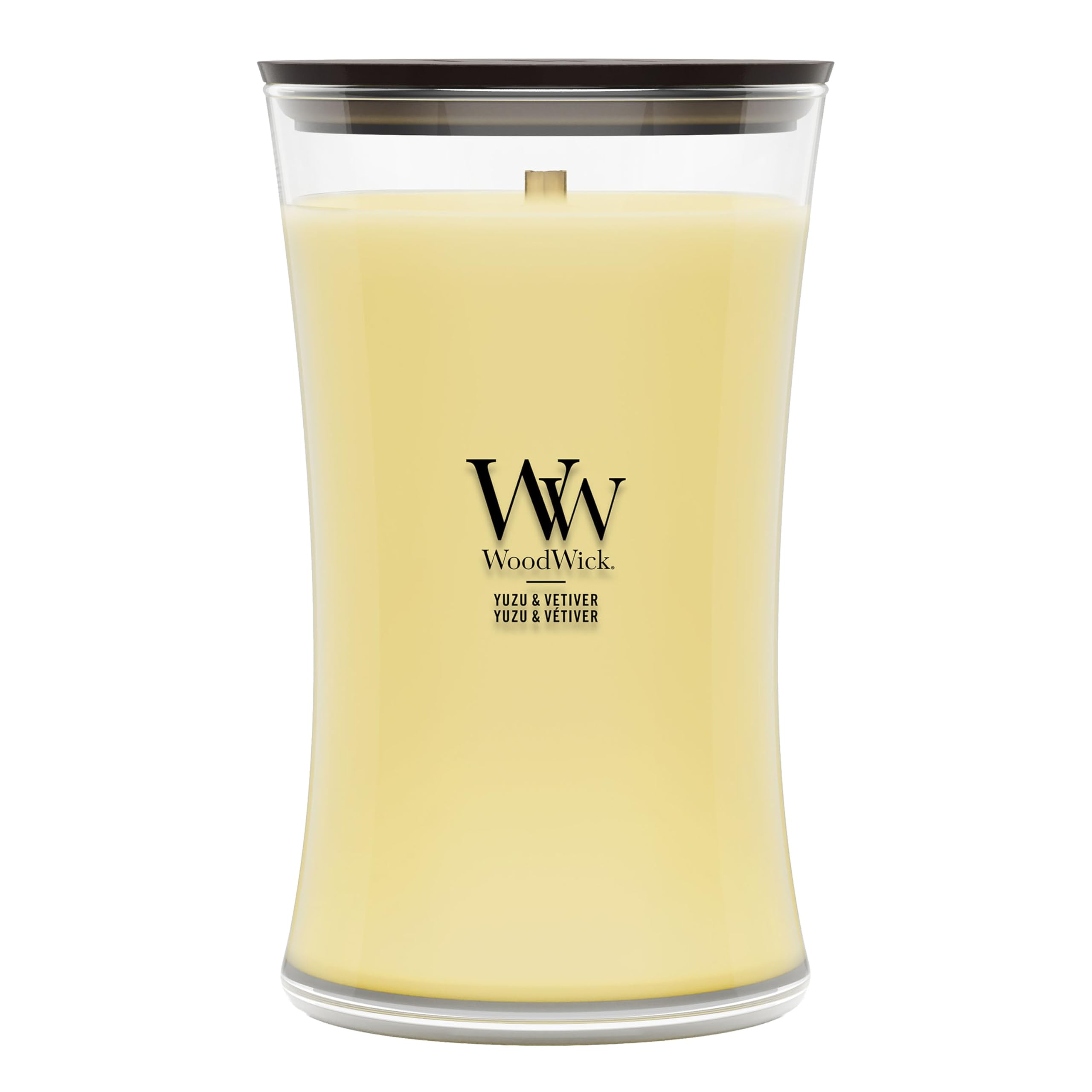 WoodWick Scented Candle | Large Hourglass Candle | Yuzu & Vetiver | Perfect Gifts for Women