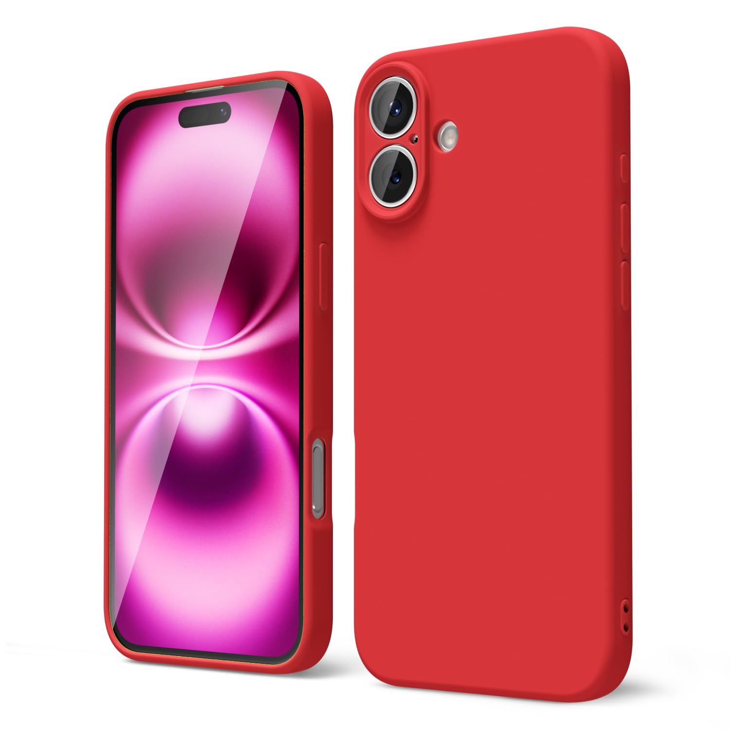 oakxco for iPhone 16 Pro Max Case Liquid Silicone, Soft Rubber Gel Elegant Aesthetic Basic Simple Cover, Cute Thin Slim TPU Matte Solid Color Plain Smooth Case for Women Girl, Light Pink — view 524