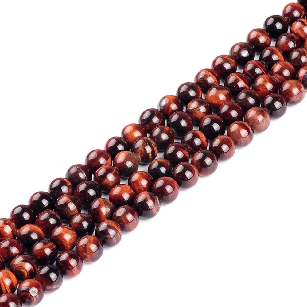 Collar De Cuentas De Madera Con Piedra Natural De Ojo De Tigre Artesanal Marrón 142879468 - BUY