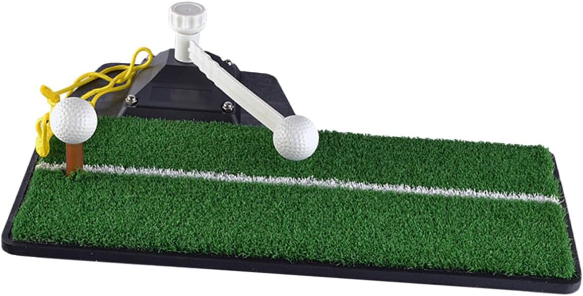 Zerodeko Portable Indoor Golf Hitting Mat Black Edge Realistic Turf Surface Training Aid for Men Women Home Sports Practice Weather-Resistant