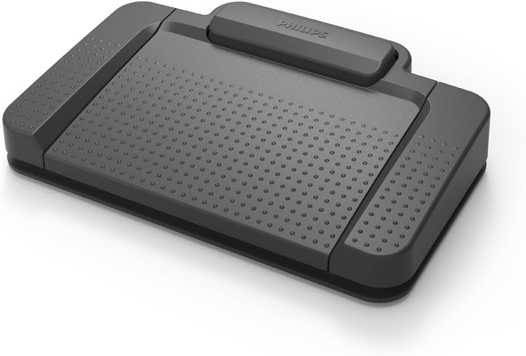 Philips ACC2330 4-Pedal Foot Control for Digital Systems for Professional Dictation with Toe Touch Control