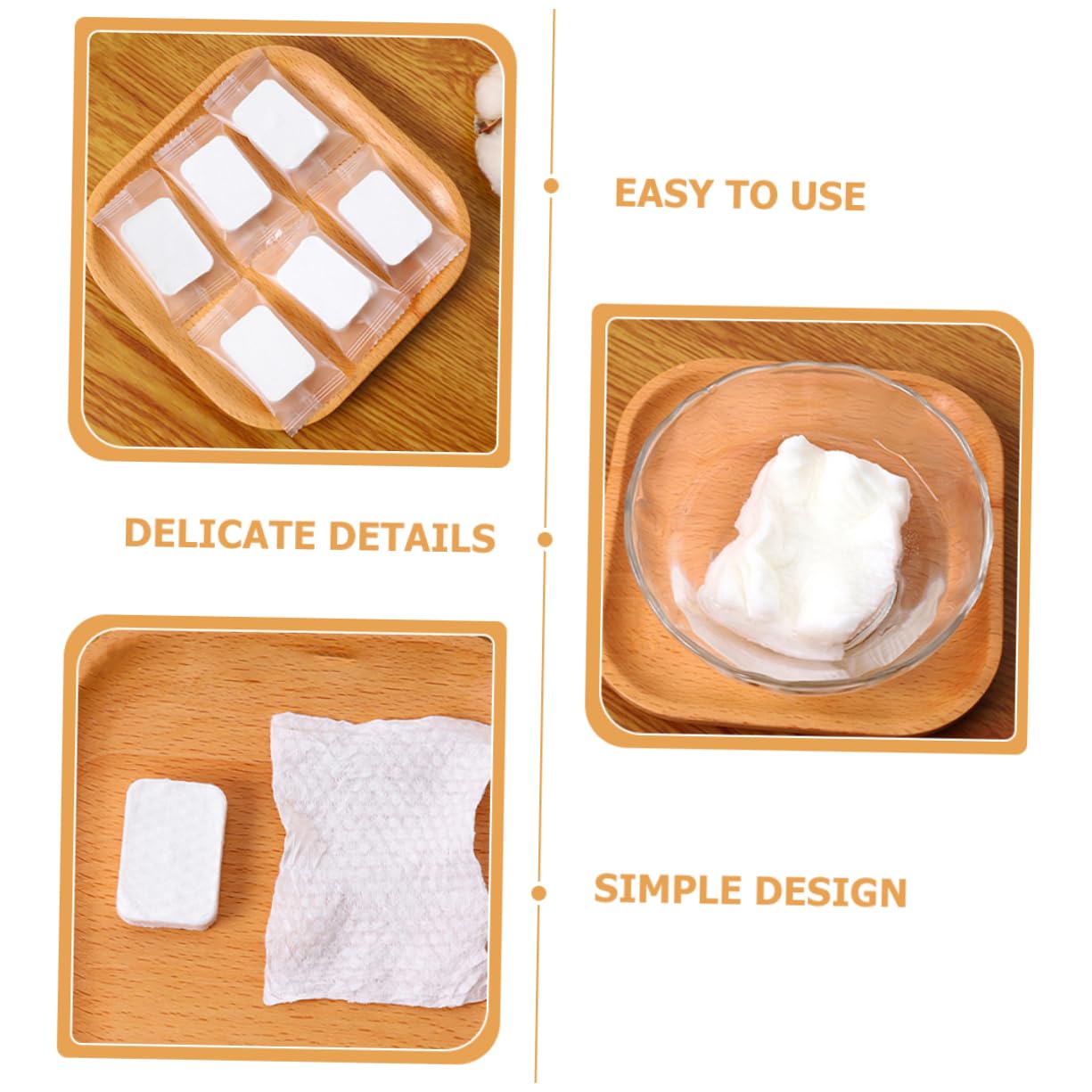 TOVINANNA Facial Cleansing Pads Compressed Makeup Remover Pads 100% Reusable Non-Woven Cotton for Travel Daily Use