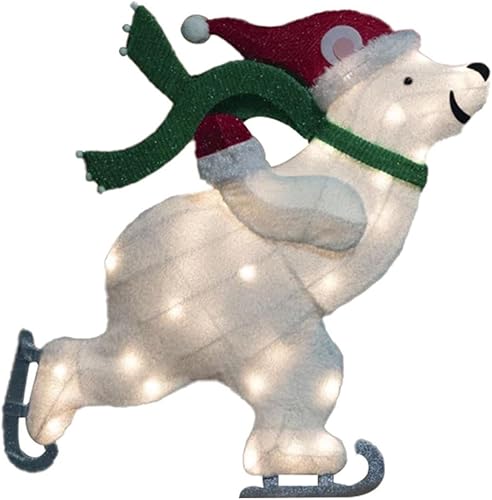 Miniatura 1 de Decoración navideña de ciervos de esquí iluminados para exteriores, impermeable, enchufable, para patio, césped, jardín, decoración de fiesta, 12.2