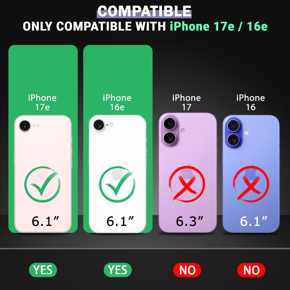 TheGiftKart for iPhone 16e / iPhone 17e Case, Matte Frosted Hard Back Cover Compatible with MagSafe, Hybrid Shockproof Case with Camera & Screen Protection (PC & TPU, Translucent Black) — Amazon image 2