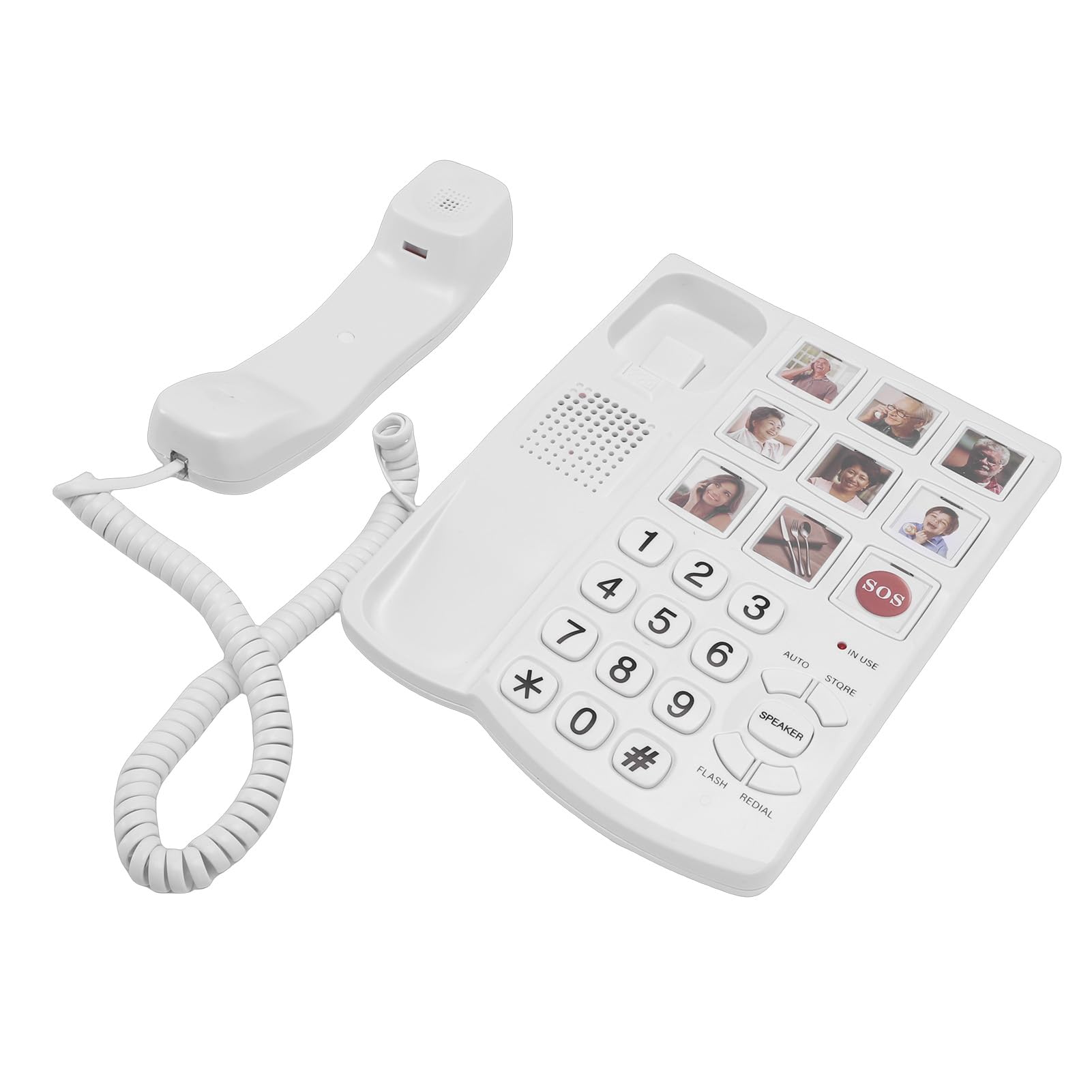 Alomejor Big Buttons Phone, Large Memory Functionality, for Seniors