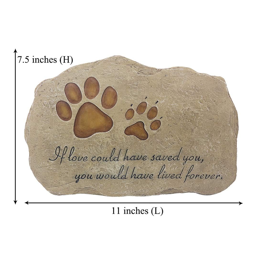 JSYS - Marcador de Piedra Conmemorativa para Perro o Gato para Jardín al Aire Libre, Patio Trasero o Césped.