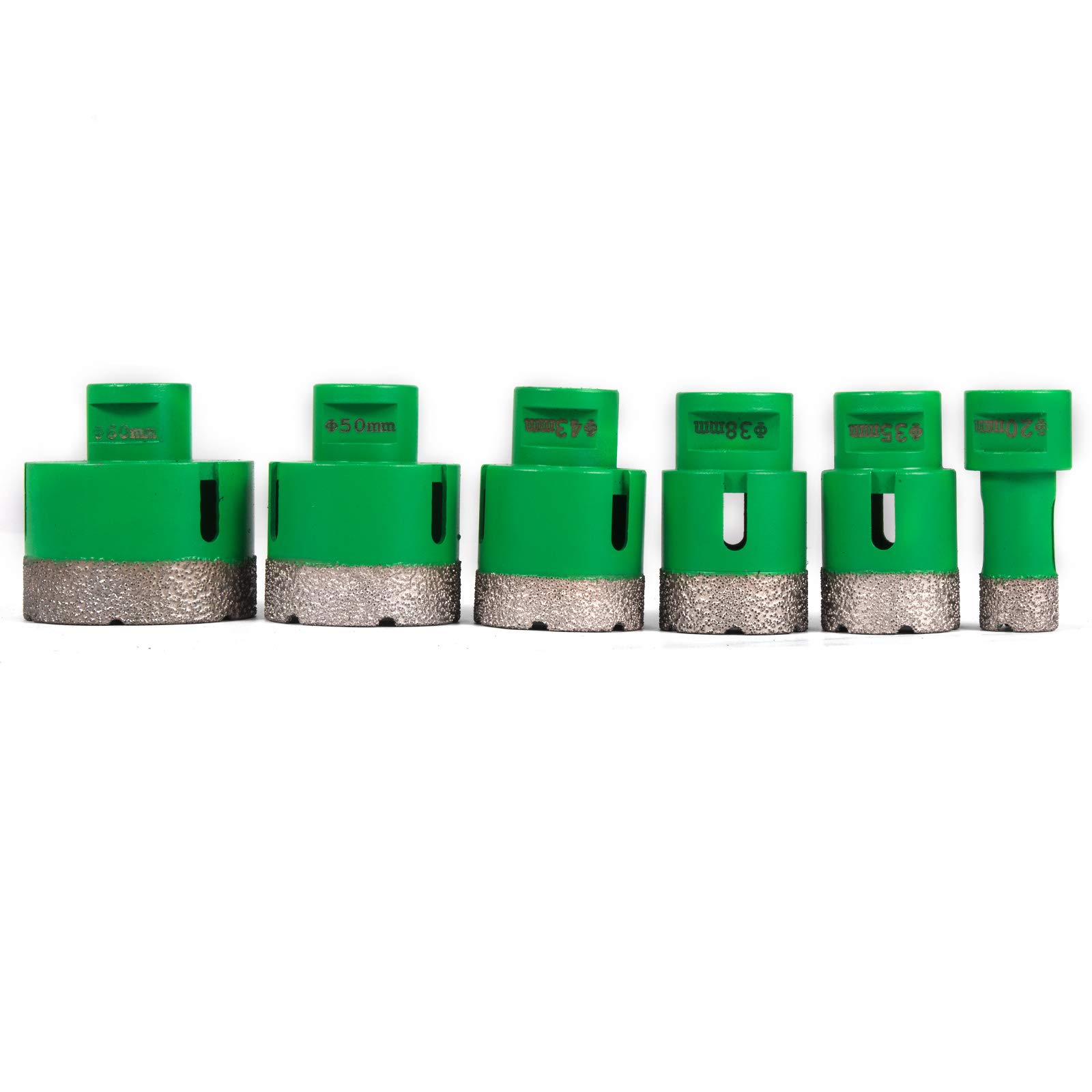 VEVOR 6 Pezzi Punte Diamantate per Trapano, Altezza 15 mm / 0,59 pollici Peso 3,3 libbre M14 Sega a Tazza Diamantati per Materiali Più Duri Come Piastrelle, Granito, Marmo, Altre Pietre e Porcellana