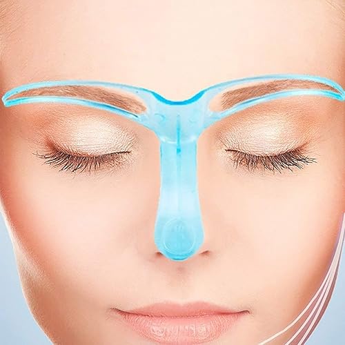 Miniatura 3 de Plantillas de modelado de cejas portátiles azules Kit de plantillas de guía de cejas de maquillaje herramienta de bricolaje Color de la ceja