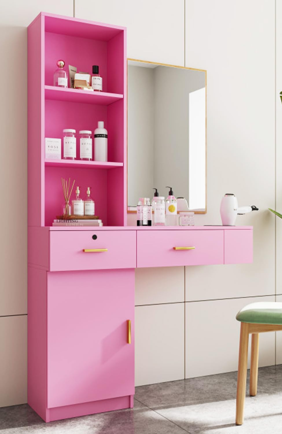 Kennkari Vanity Desk with 2 Drawers, Vanity Table, Makeup