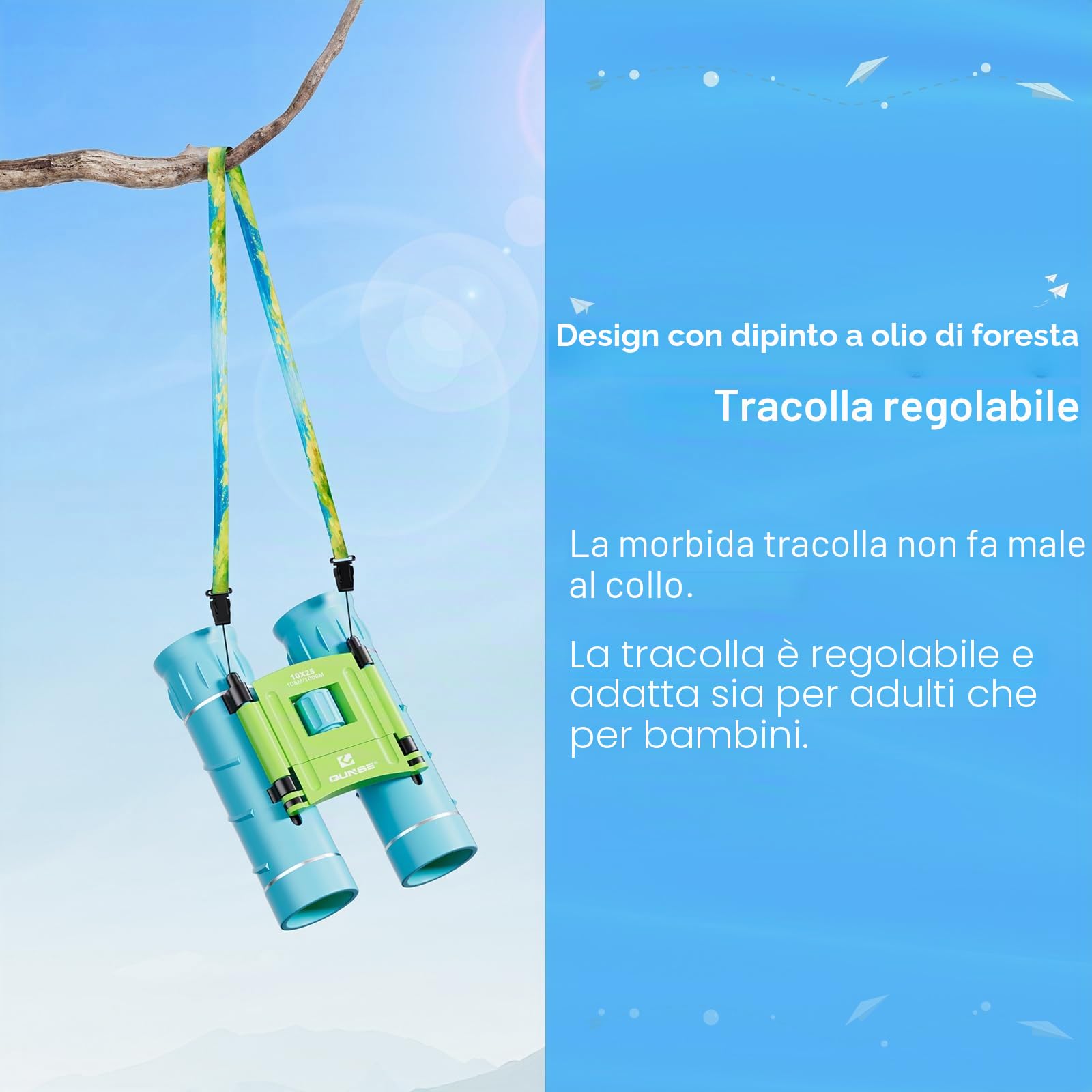 10x25 Binocolo Professionale Bambini Compatto, Binocolo da Teatro Safari Bird Watching,Escursionismo e Campeggio,Marino,Viaggi,Caccia,Campeggio,Concerto