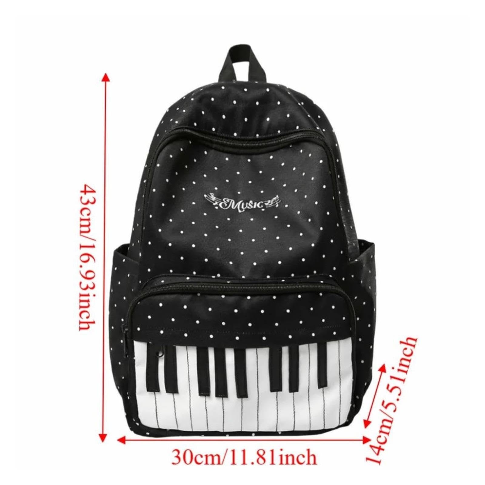 Genérico 1 Mochila de nailon con lunares for el colegio.