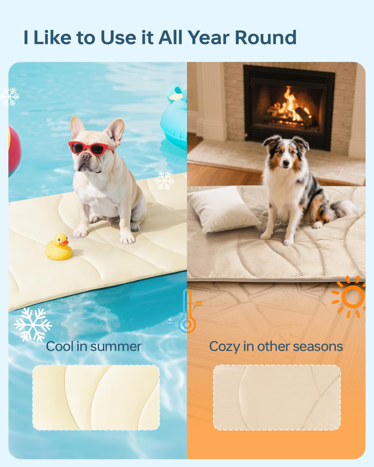 BABTGREAT Tapis rafraîchissant pour chien – Tapis rafraîchissant réversible pour chiens de taille XL, lavable et non toxique – Tapis rafraîchissant d'été 2.0 pour animaux de compagnie – Pour cage