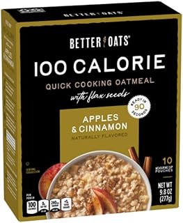 Better Oats Instant Oatmeal Apples & Cinnamon 9.8 ounce ( Pack of 3 )