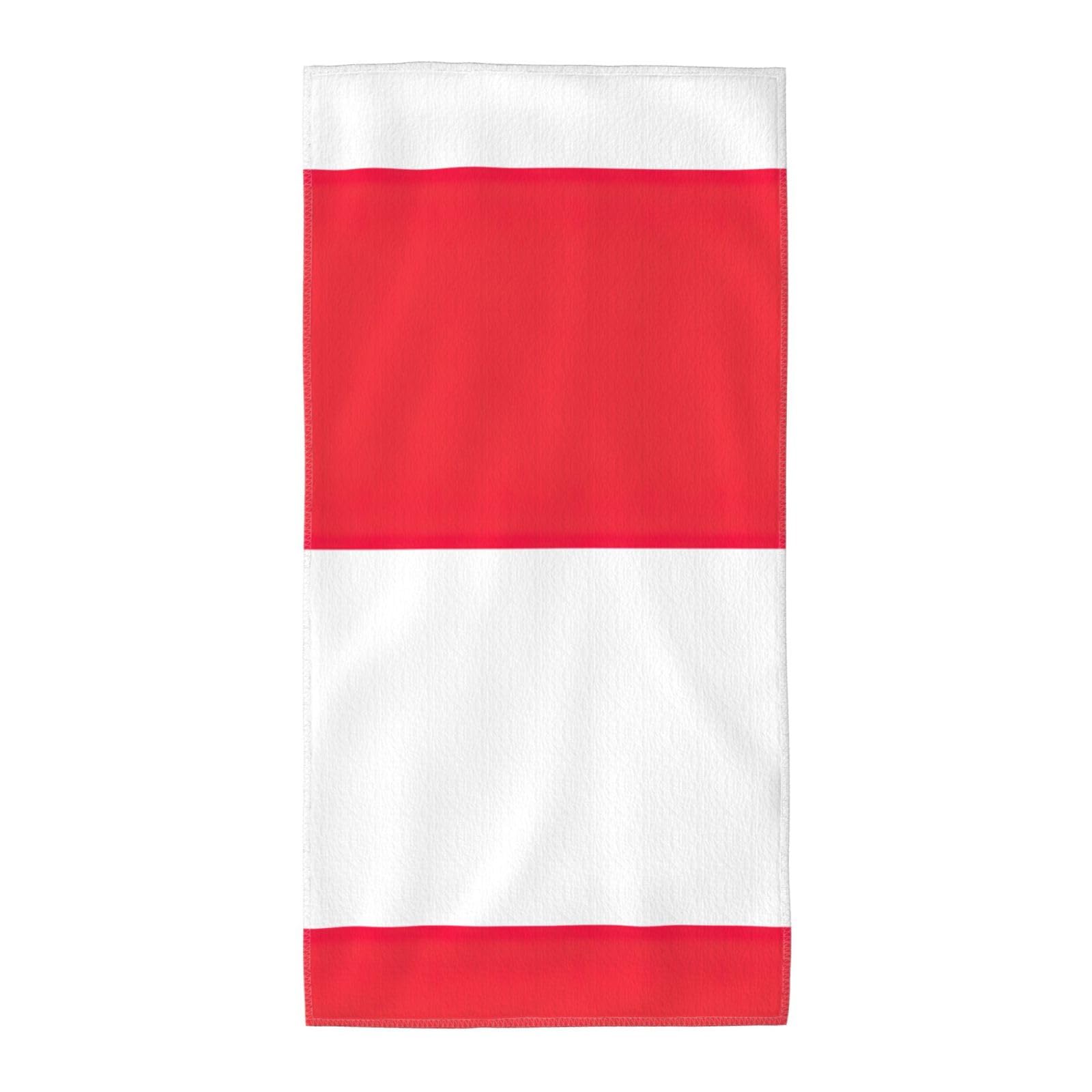 DIEzig Indonesian Flag Fashion Printed Long Bath Towel For Pool Side Seaside Holiday
