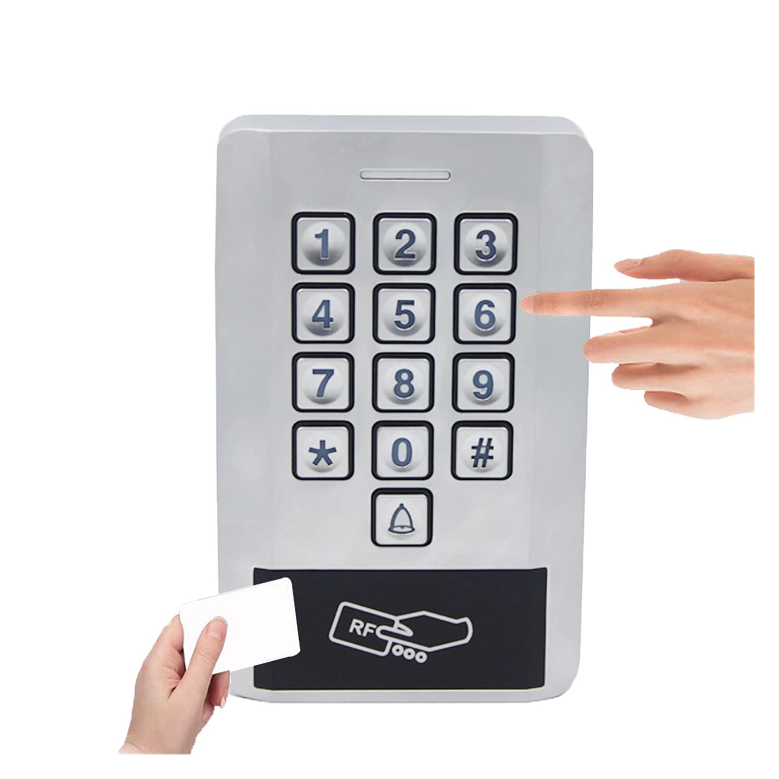NJBVRS Biometric Employee Attendance Machine Metal Access Control One Machine Waterproof Accessor Card ID/IC Read Head for Small Businesses and Offices