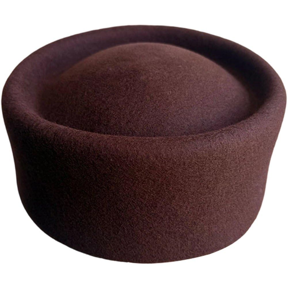 Fituenly Pillbox Hat Hat Millinery Fascinator Base Hat for Women Casual Wear Western Fedoras Hostesses Wear