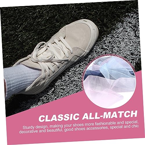 Decorative Ribbon Shoelaces for Women Long Fashionable Shoe Accessories Grey and Durable and Stylish for3