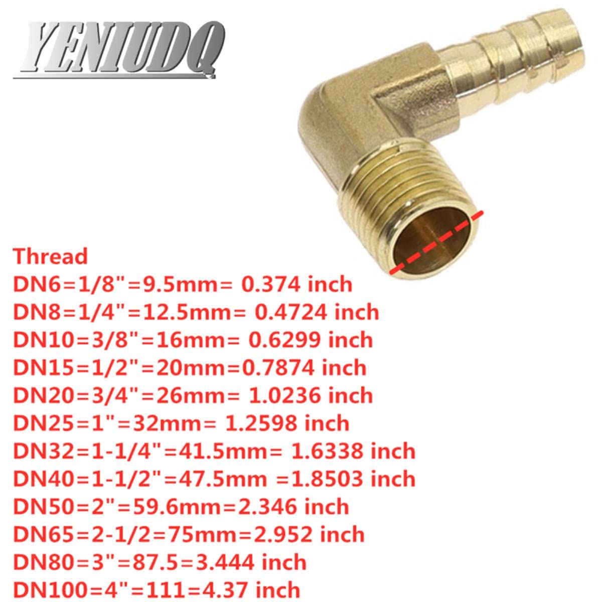 Conector de manguera, conector de manguera de jardín, accesorio de manguera de latón de 4 mm a 19 mm, conector de púas de 1/8", 1/4", 1/2", 3/8", conector de cobre con rosca hembra BSP, adapt