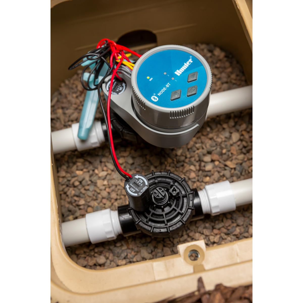 Hunter programador bluetooth alimentado por batería, 2 estaciones node-bt-200