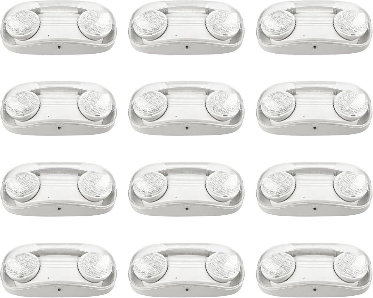 Outdoor Rated High Output White LED Emergency Light (Bug Eyes) with Battery Backup, Wet Location Listed, 90-Minute Minimum Capacity, 120V-277V (2 Pack)