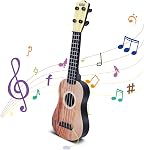 YOLOPLUS+ 17 Inch Toddler Ukulele Guitar Toy 4 Strings Mini Guitar for Kids - Children Musical Instruments Educational Learning Toy (Rose)