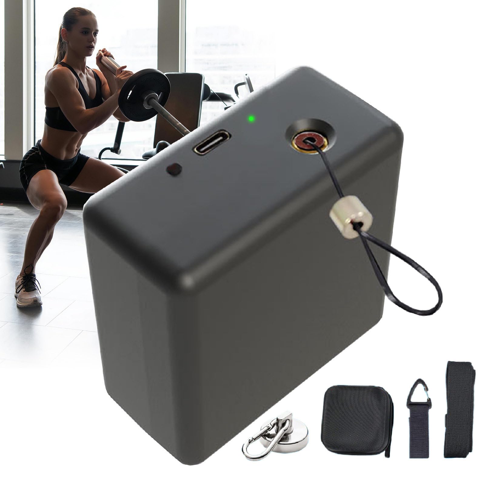 VitalisWorks Professional Velocity-Based Training Device -App Real-Time Data,Resistance Training Device for Coaches and Self-Taught Who Need Real-Time Training Data Feedback,With Belt/Magnetic Hook