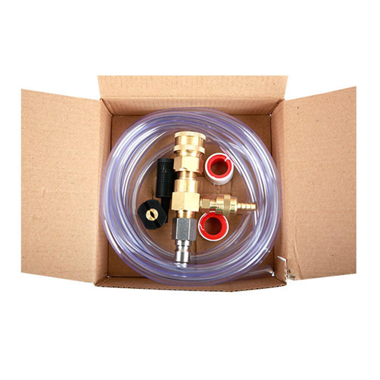 Kit di iniettori chimici per idropulitrice iniettori di sapone da 3/8 di pollice Connettore rapido 4000 PSI Dispenser regolabile Iniettore duraturo con tubo sifone e ugello
