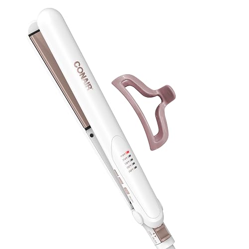Conair Hair Straightener, Double Ceramic, 1' Extra-Long Plates | Double ceramic hair straightener for all hair types wit