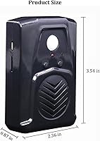 Vista 5 de Altavoz reproductor de sonido activado con sensor de movimiento PIR con cable USB, descarga tus propios archivos de audio MP3 para reproducir Negro
