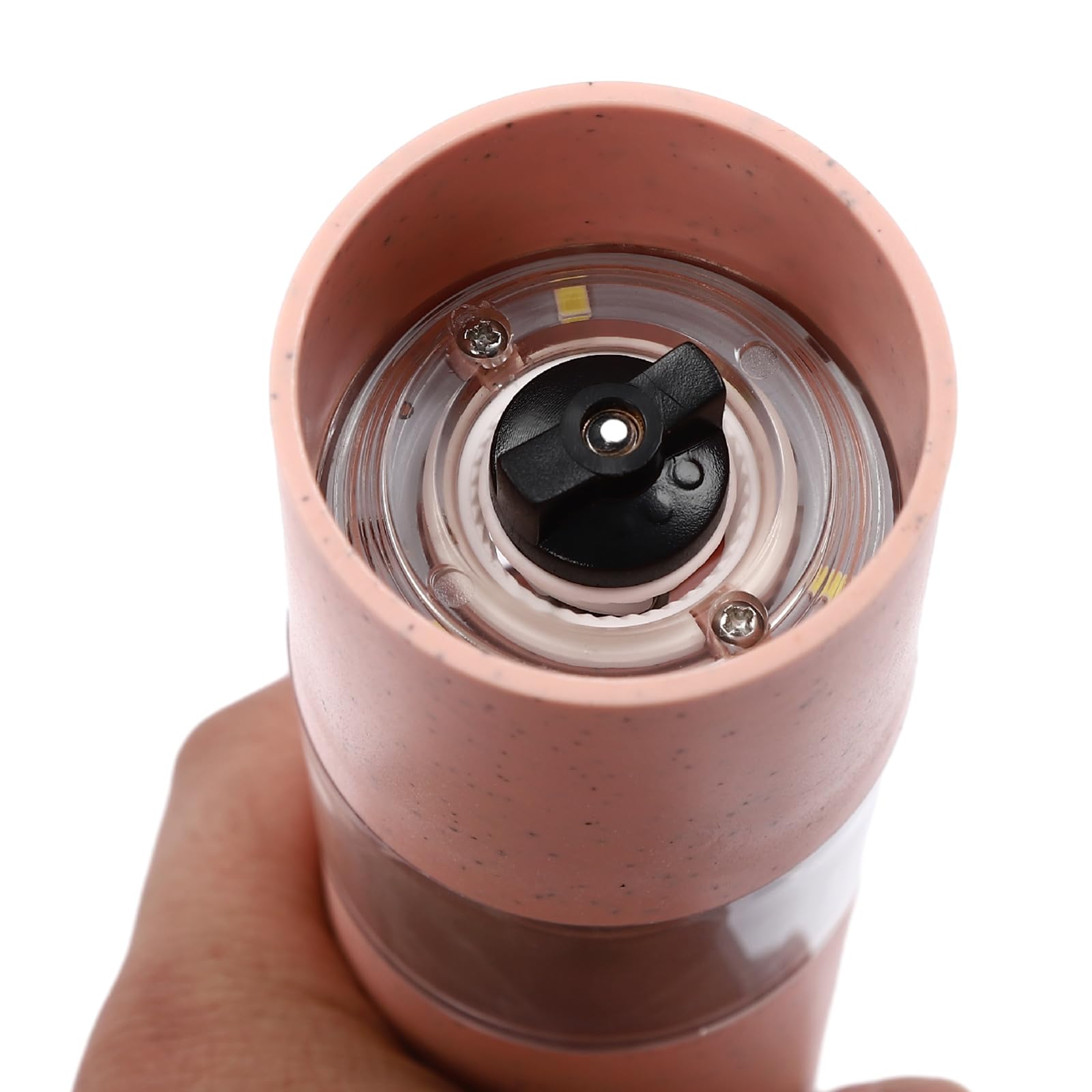 Elektryczny młynek do pieprzu i soli z podstawą, elektryczny młynek do pieprzu, ręcznie ceramiczny młynek do pieprzu z oświetleniem LED (2 sztuki)