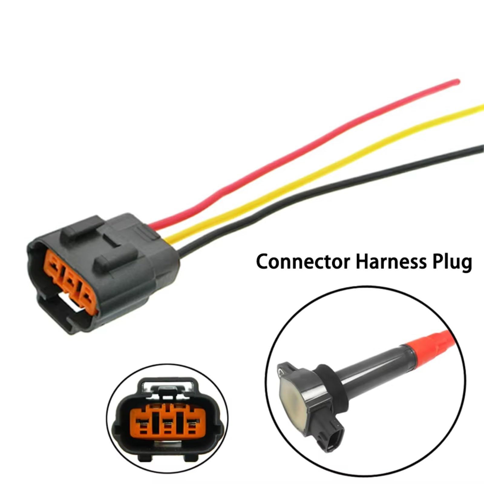 Kfz-Stecker für Mitsubishi Colt MK4 1.6 1992-1996 Lancer Mk8 1.8 2008 Zündspulenstecker Kabelbaumstecker MR994643 (6 Stück)